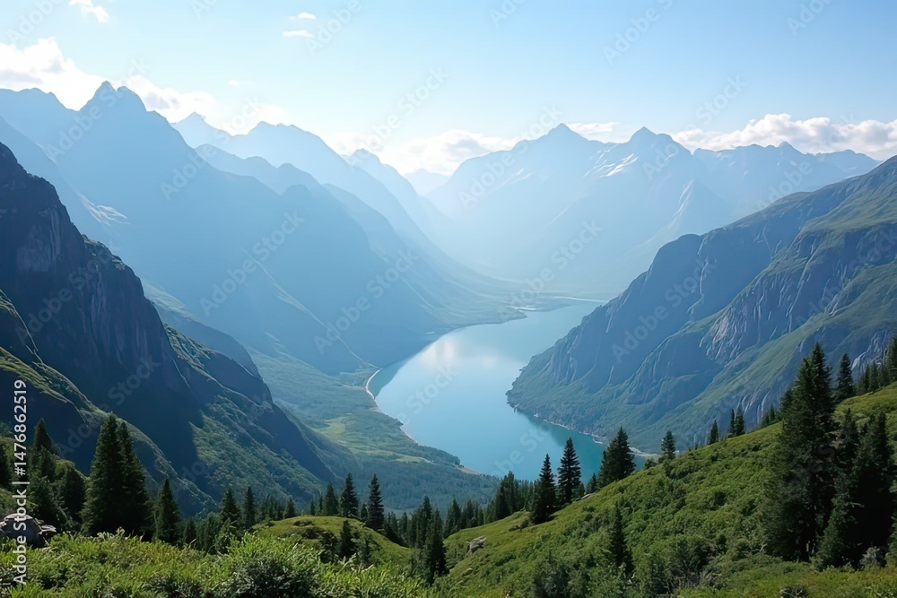 Fototapeta premium Beautiful Mountain Scenery