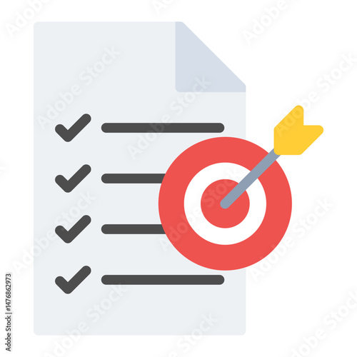Goal Setting icon vector image. Can be used for Action Plan.