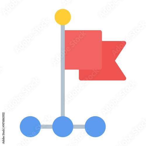 Milestone icon vector image. Can be used for Action Plan.