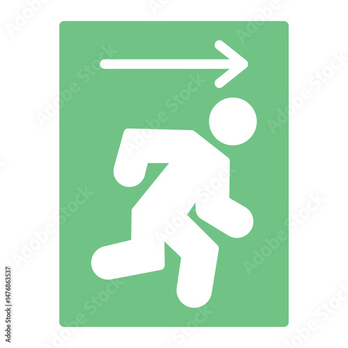 Emergency Exit icon vector image. Can be used for Public Utilities.