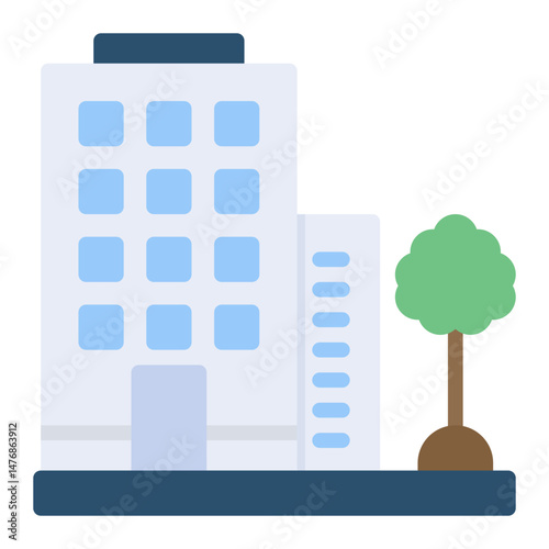 Public Plaza icon vector image. Can be used for Public Utilities.