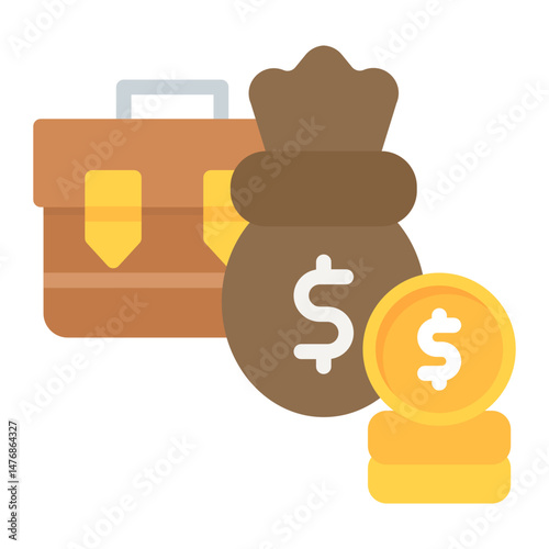 Business Loan icon vector image. Can be used for Loan.