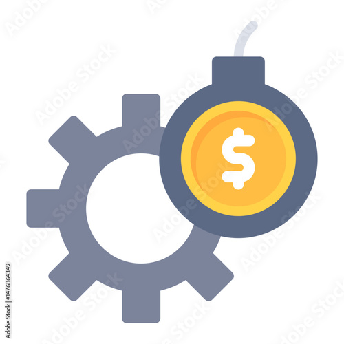 Debt Management icon vector image. Can be used for Loan.