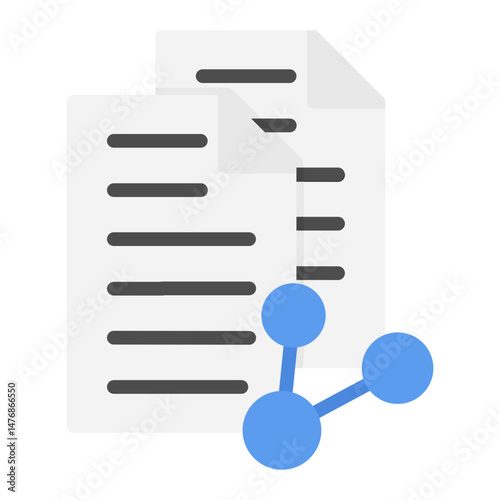 Document Sharing icon vector image. Can be used for Remote Working.