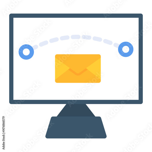 Email Communication icon vector image. Can be used for Remote Working.