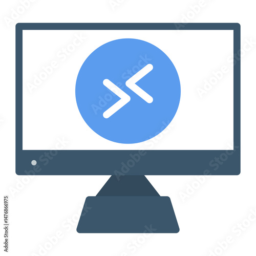 Remote Desktop icon vector image. Can be used for Remote Working.