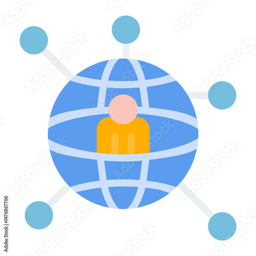 Freelance Network icon vector image. Can be used for Freelancer.