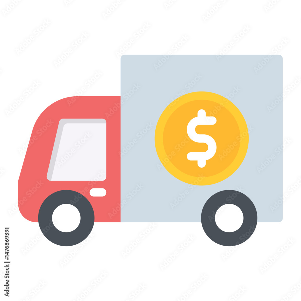 Shipping Cost icon vector image. Can be used for Order Fulfilment. Shipping Cost icon vector image. Can be used for Order Fulfilment.
