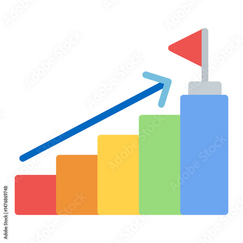 Career Path icon vector image. Can be used for Headhunting.