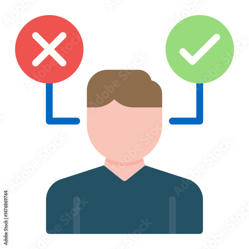 Decision Making icon vector image. Can be used for Headhunting.