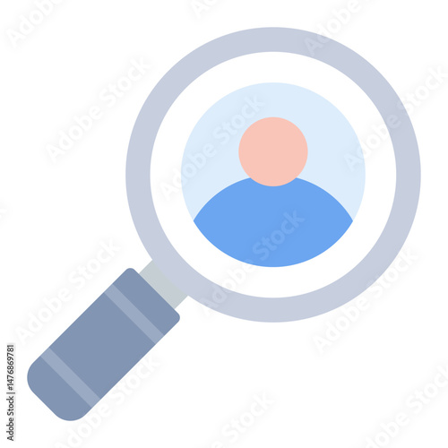Employee Search icon vector image. Can be used for Headhunting.