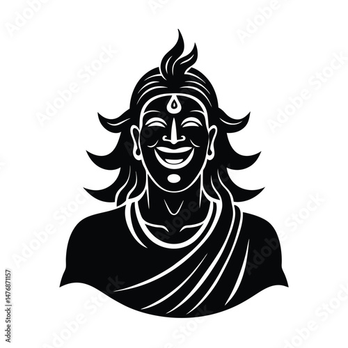 bholenath smiling with chill cartoon vibes