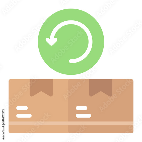 Return Process icon vector image. Can be used for Manufacturing and Distribution.