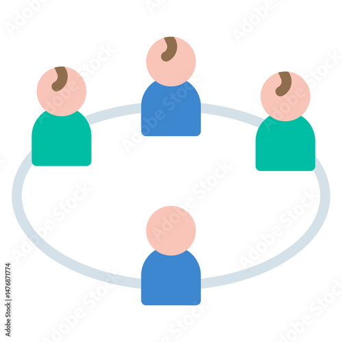 Circle Time icon vector image. Can be used for Daycare.