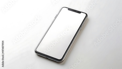 Modern Smartphone Mockup on a White Surface