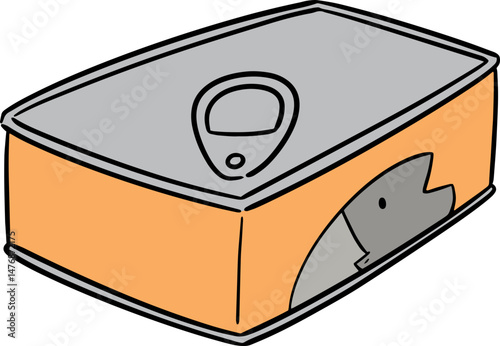 Illustration of canned fish
