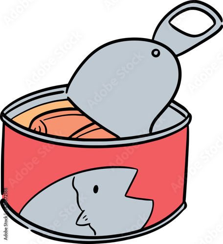 Illustration of canned fish
