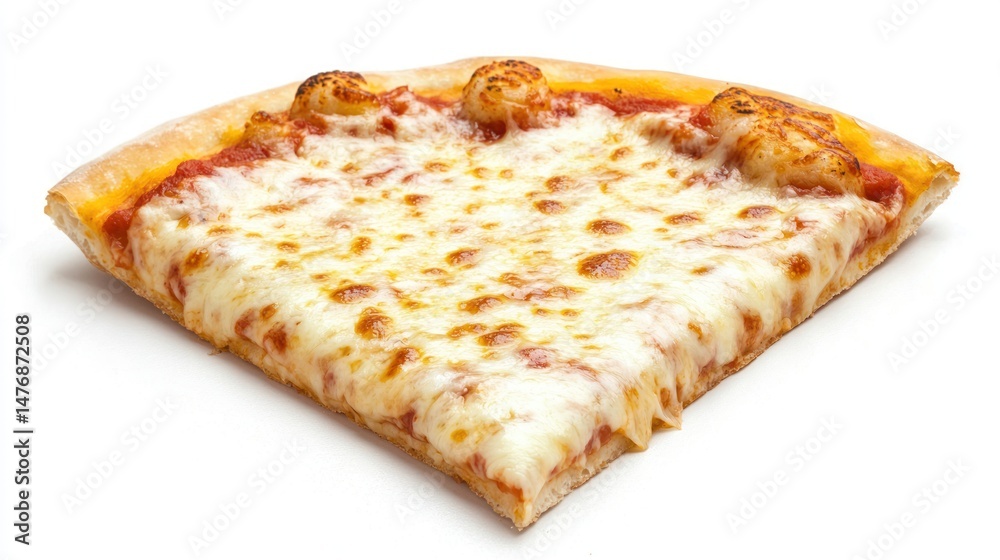 A delicious slice of pizza with cheese stretching A delicious slice of pizza with cheese stretching