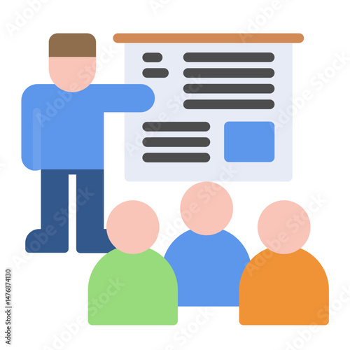 Training icon vector image. Can be used for Curriculum Vitae.