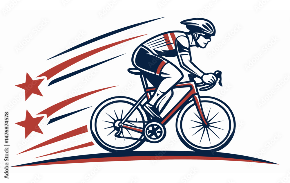 Fototapeta premium bike racers logo with new look and design 