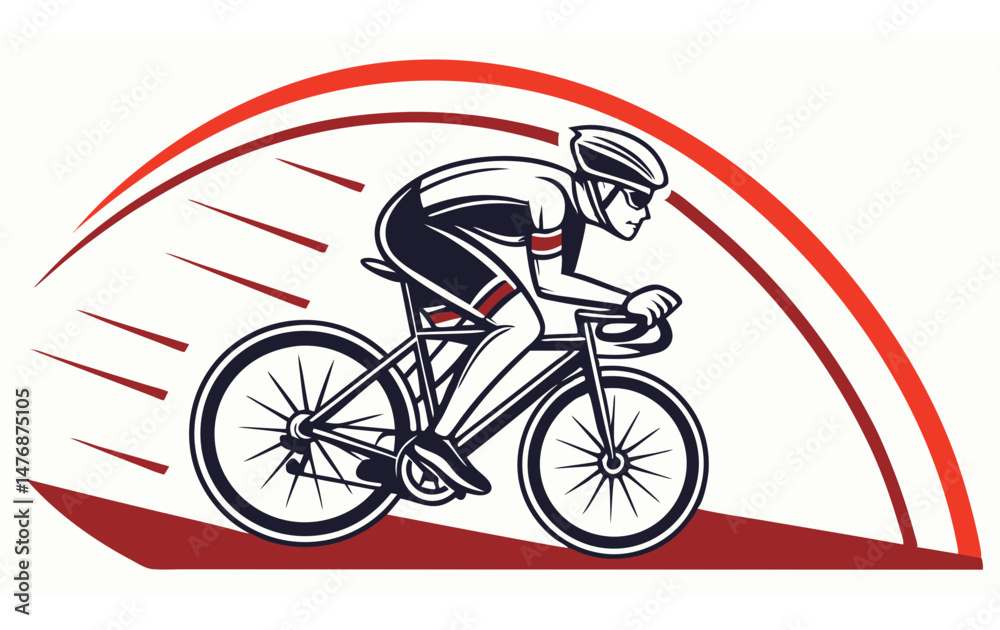 Fototapeta premium bike racers logo with new look and design 