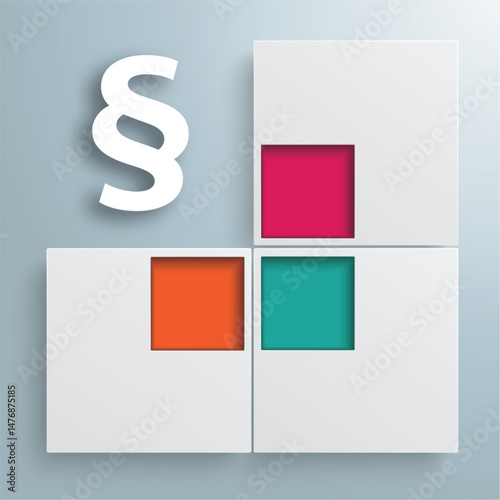 Paragraph Top Website Template 4 Squares 4 Options