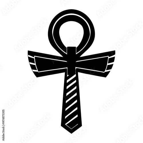 Ankh Silhouette vector illustration