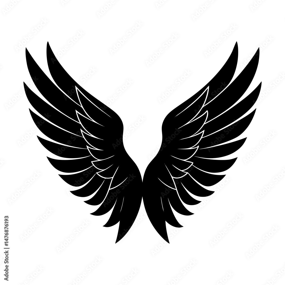 Fototapeta premium Ankh Silhouette vector illustration