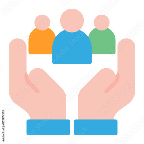 Compassionate Staff icon vector image. Can be used for Elderly Care.