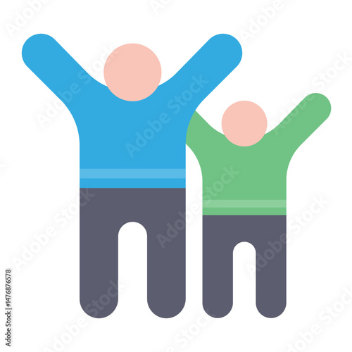 Group Exercises icon vector image. Can be used for Elderly Care.