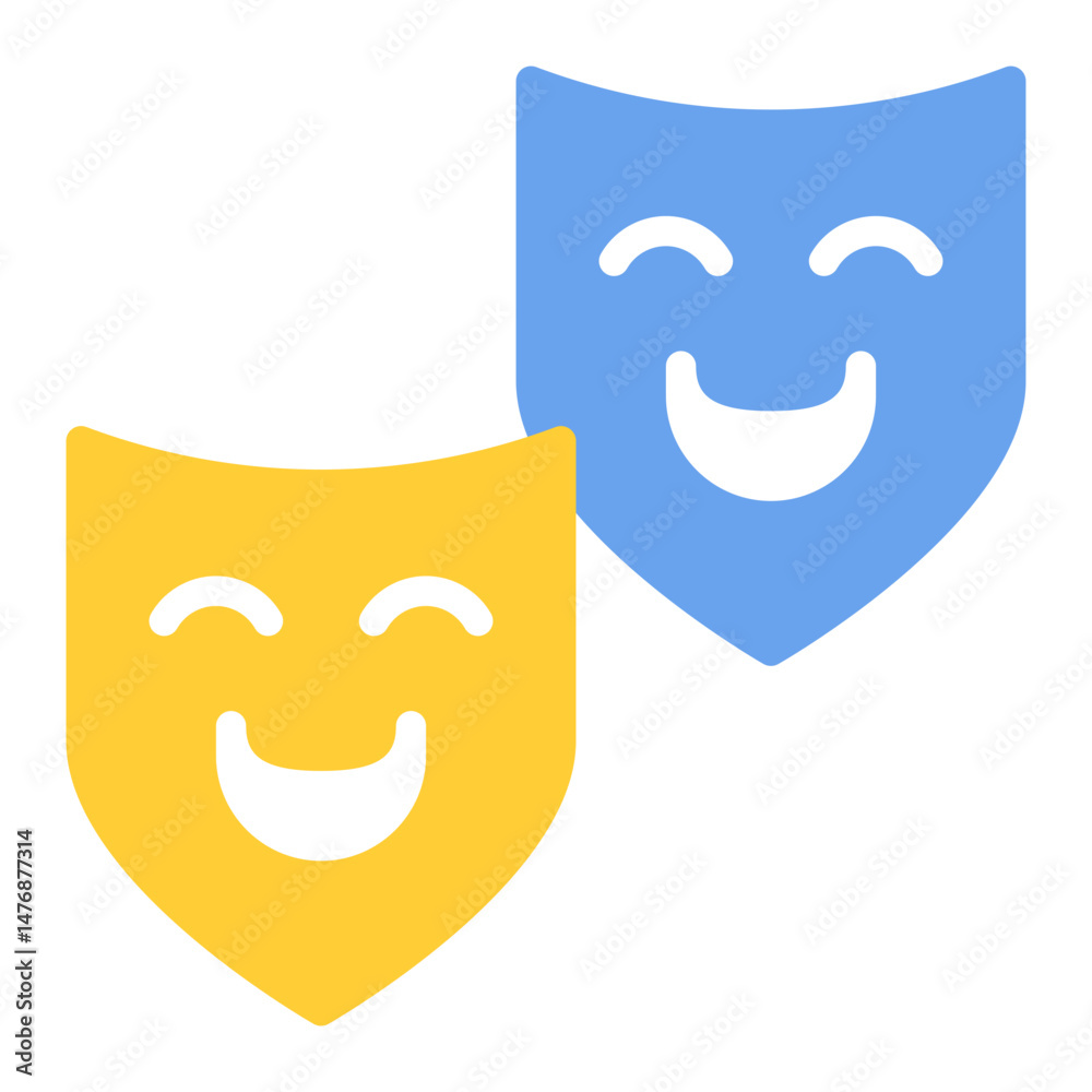 Comedy icon vector image. Can be used for Movie Genres.