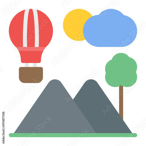 Animation Adventure icon vector image. Can be used for Movie Genres.