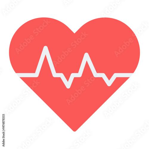 Cardiogram icon vector image. Can be used for Cardiology.