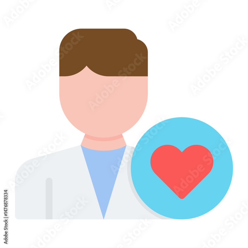 Cardiologist icon vector image. Can be used for Cardiology.