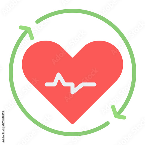 Cardiovascular System icon vector image. Can be used for Cardiology.