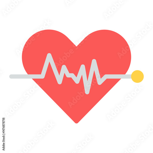 Heart Rhythm icon vector image. Can be used for Cardiology.