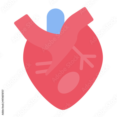Myocardium icon vector image. Can be used for Cardiology.