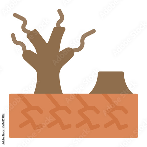Desertification icon vector image. Can be used for Water Crisis.