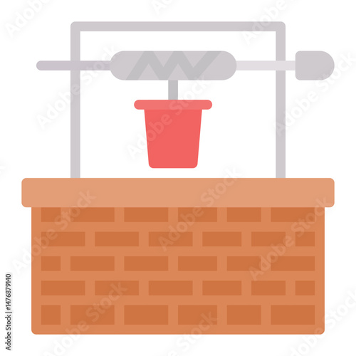 Empty Well icon vector image. Can be used for Water Crisis.