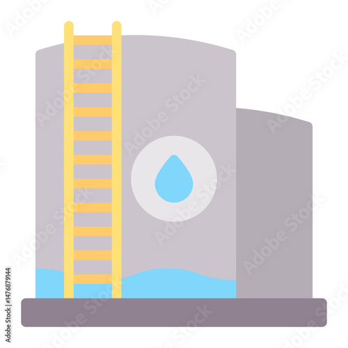 Empty Reservoir icon vector image. Can be used for Water Crisis.