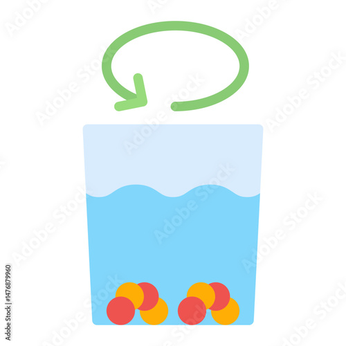 Flocculation icon vector image. Can be used for Water Treatment.