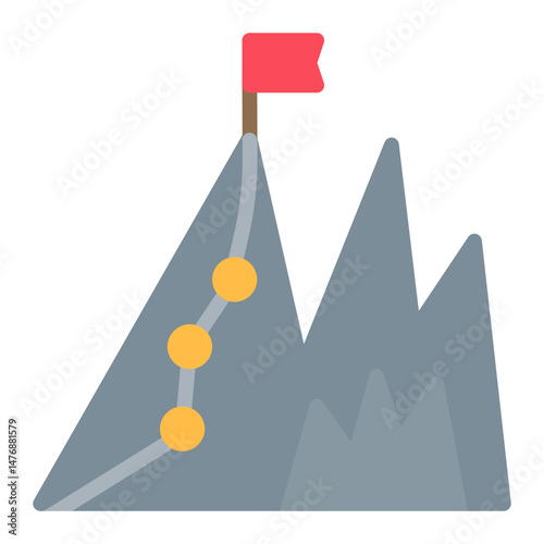 Climbing Route icon vector image. Can be used for Rock Climbing.