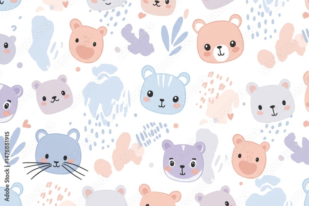 Fototapeta premium seamless pattern with animals