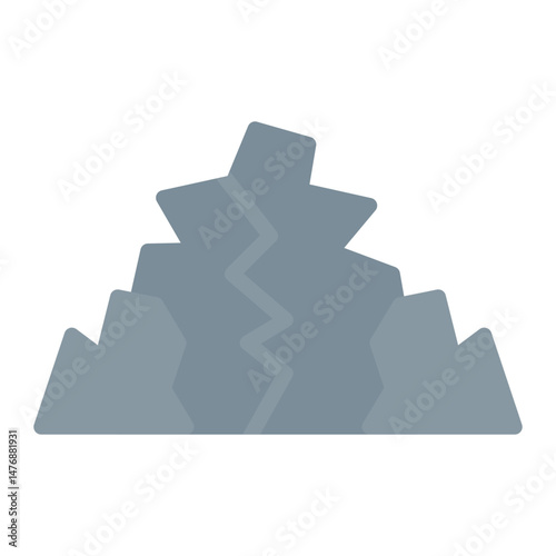 Rock icon vector image. Can be used for Rock Climbing.