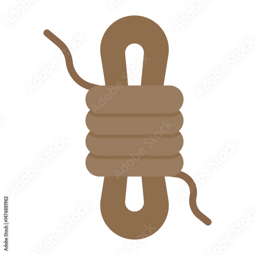 Rope icon vector image. Can be used for Rock Climbing.