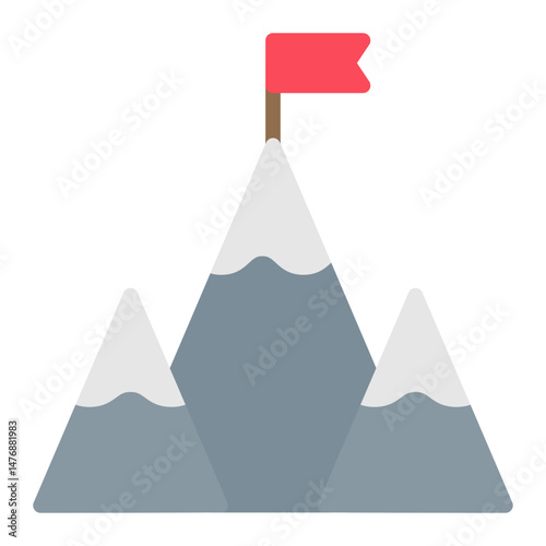 Summit icon vector image. Can be used for Rock Climbing.