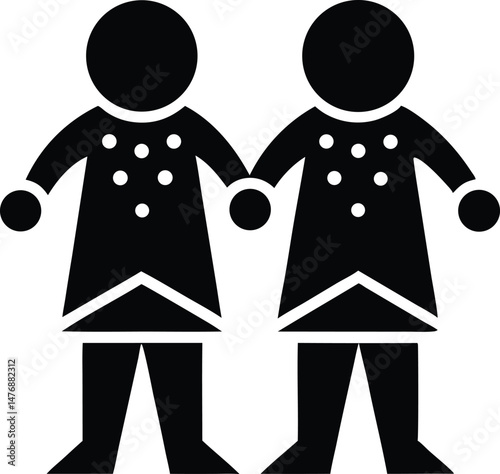 twin vector icon.