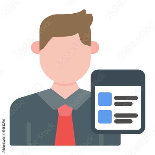 Recruiter icon vector image. Can be used for Job Fair.