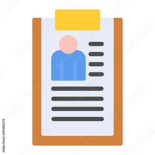 Resume icon vector image. Can be used for Job Fair.