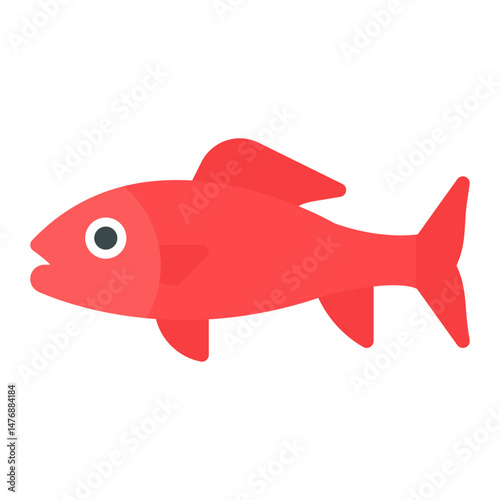 Red Snapper icon vector image. Can be used for Fish and Seafood.
